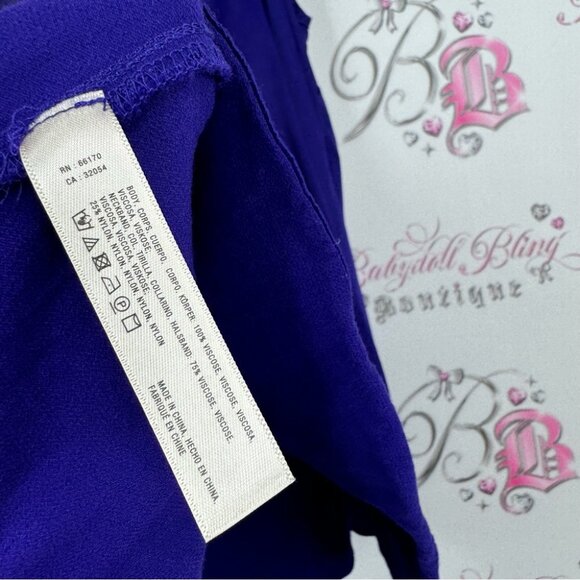 Floreat loved by Anthropologie tank top royal purple velvet velour detail neck - Picture 7 of 8